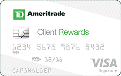 TD Ameritrade client rewards credit card for cashback