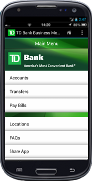 TD Bank BusinessDirect Mobile App Quick Tour