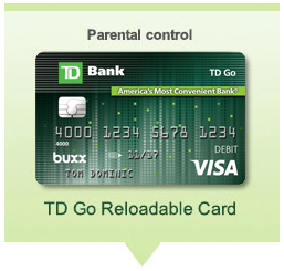 Parental Control. TD Go Reloadable Card